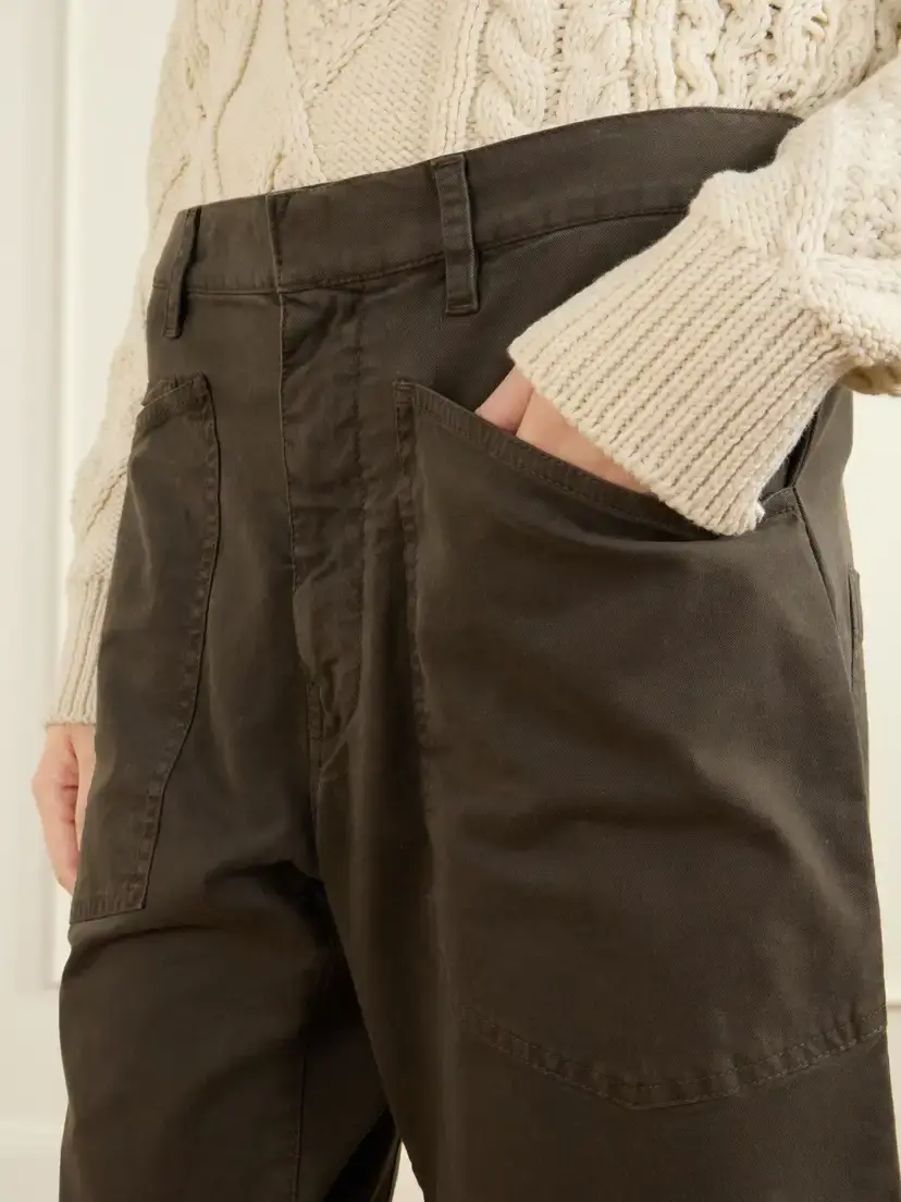 Nili Lotan Shon Cotton-blend Twill Barrel-leg Pants | Thumbnail 5 Nili Lotan Shon Cotton-blend Twill Barrel-leg Pants | Thumbnail 5