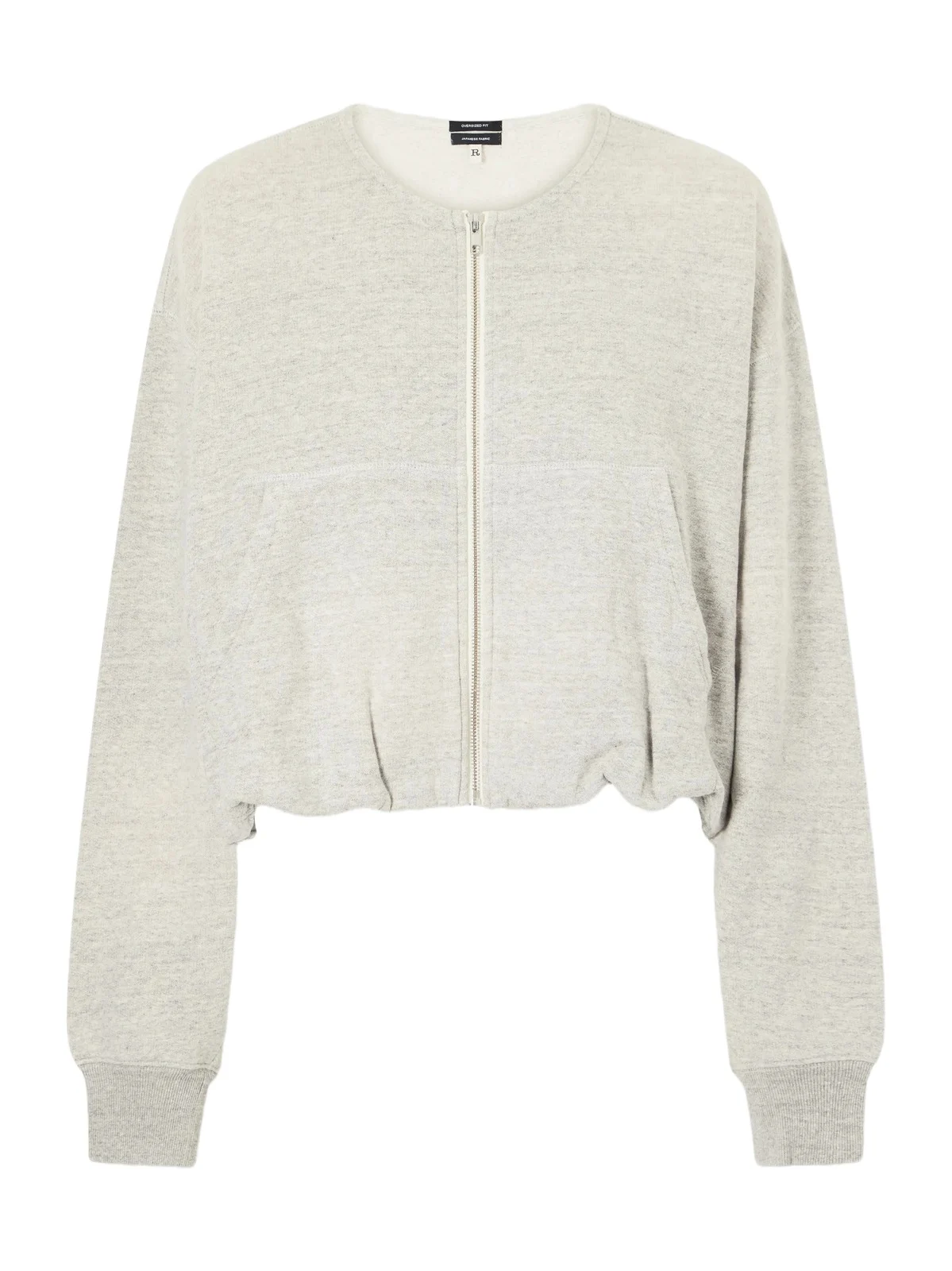 R13 Balloon Cotton-jersey Zip-up Sweatshirt
