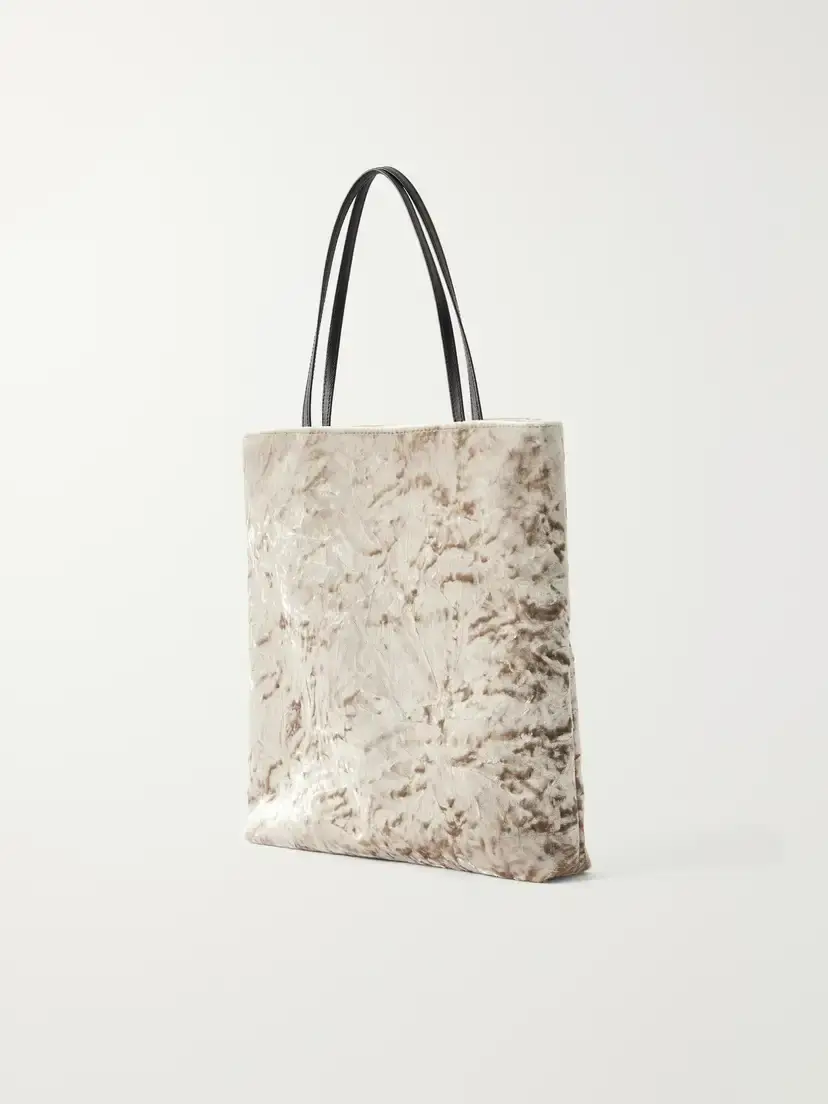 Valesque Thea Leather-trimmed Crushed-velvet Tote | Thumbnail 4 Valesque Thea Leather-trimmed Crushed-velvet Tote | Thumbnail 4