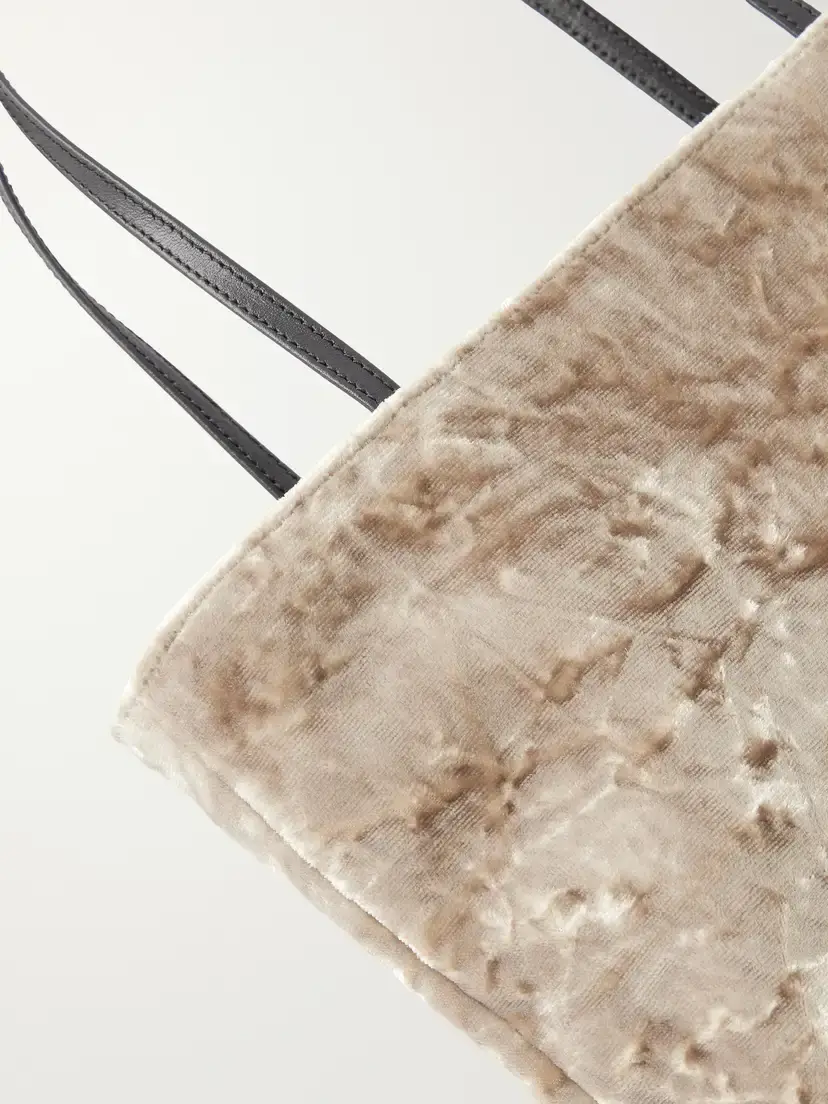 Valesque Thea Leather-trimmed Crushed-velvet Tote | Thumbnail 5 Valesque Thea Leather-trimmed Crushed-velvet Tote | Thumbnail 5