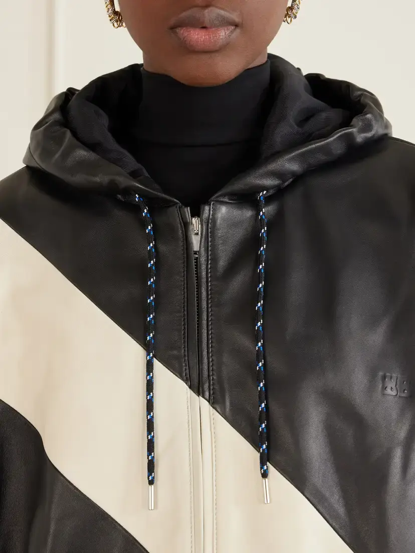 Wales Bonner Vista Striped Leather Jacket | Thumbnail 4