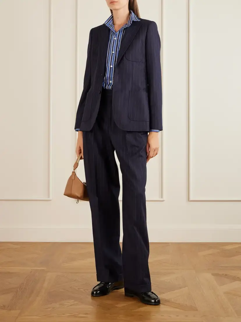 Polo Ralph Lauren Pinstriped Fresco-wool Straight-leg Pants | Thumbnail 2 Polo Ralph Lauren Pinstriped Fresco-wool Straight-leg Pants | Thumbnail 2