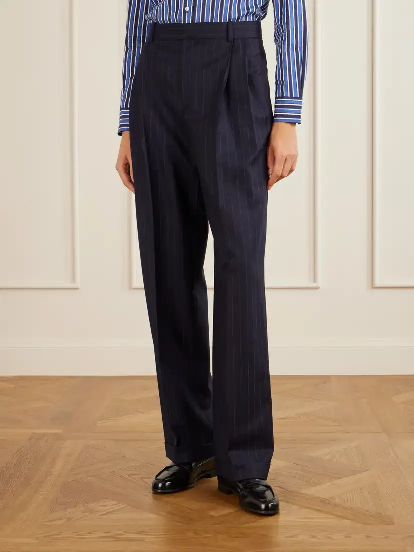 Polo Ralph Lauren Pinstriped Fresco-wool Straight-leg Pants | Thumbnail 3 Polo Ralph Lauren Pinstriped Fresco-wool Straight-leg Pants | Thumbnail 3