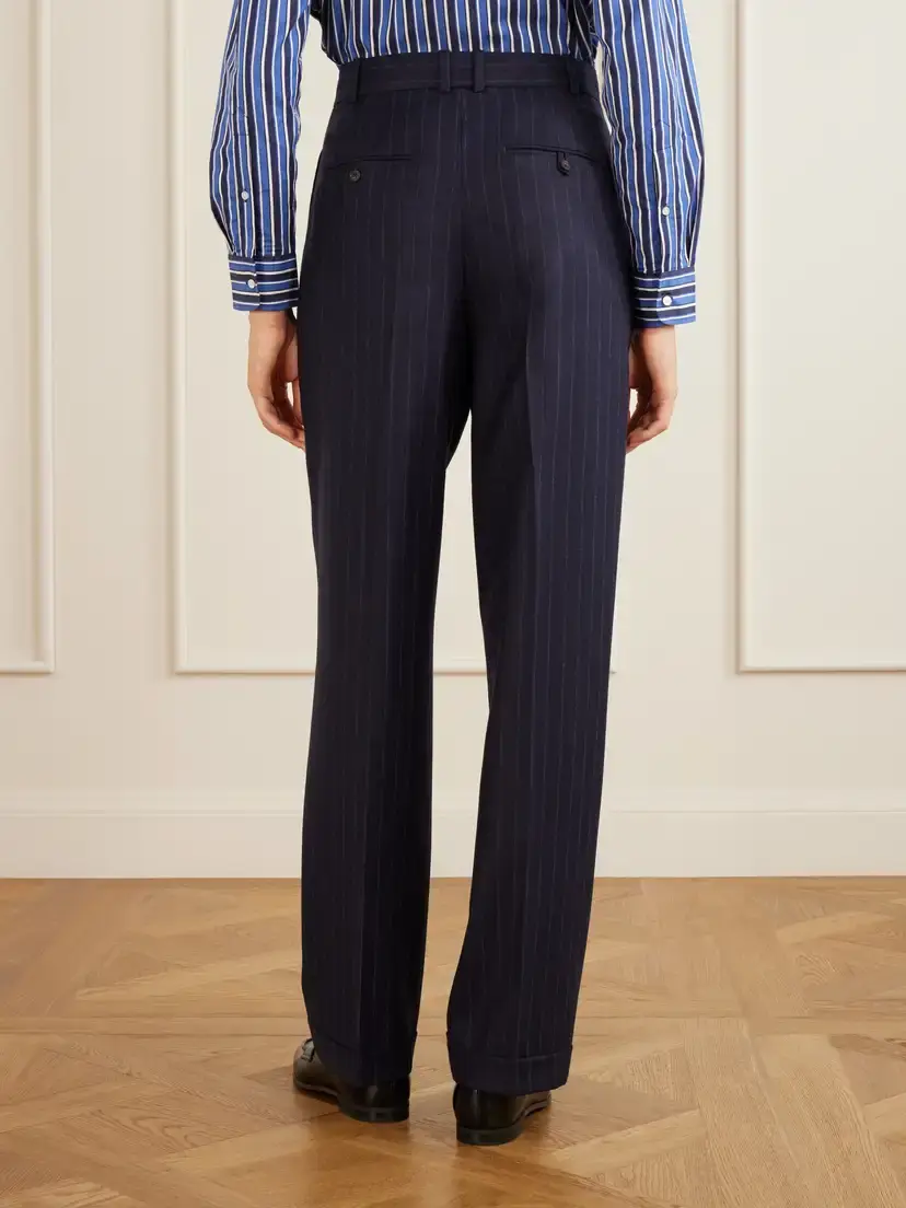 Polo Ralph Lauren Pinstriped Fresco-wool Straight-leg Pants | Thumbnail 4 Polo Ralph Lauren Pinstriped Fresco-wool Straight-leg Pants | Thumbnail 4