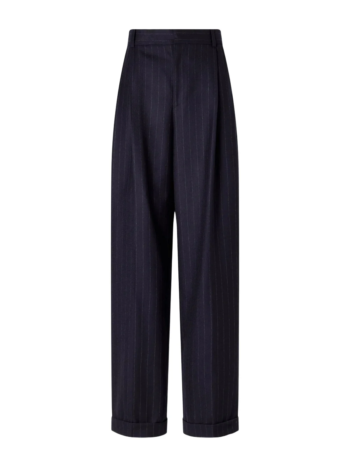 Pinstriped Fresco-wool Straight-leg Pants