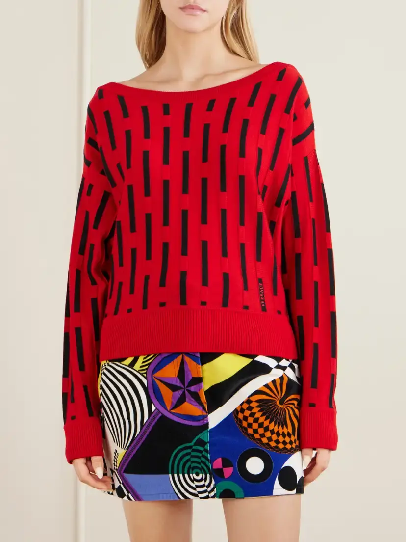 Versace Gianni Knitted Wool Sweater | Thumbnail 3