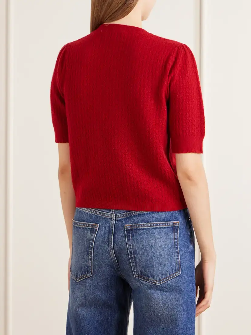 Frame The Gathered Honeycomb Cashmere Sweater | Thumbnail 3 Frame The Gathered Honeycomb Cashmere Sweater | Thumbnail 3