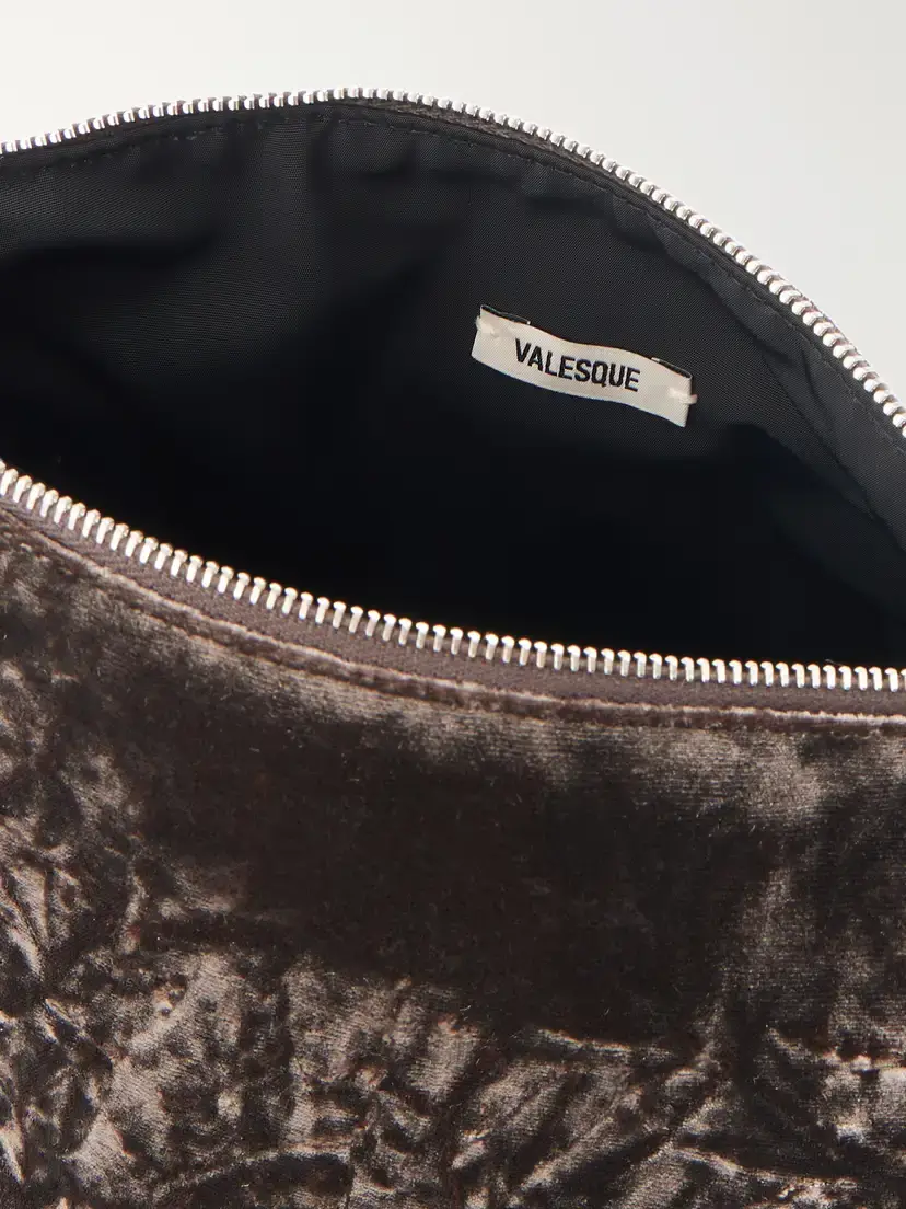 Valesque Corset Leather-trimmed Crushed Velvet Shoulder Bag | Thumbnail 6 Valesque Corset Leather-trimmed Crushed Velvet Shoulder Bag | Thumbnail 6