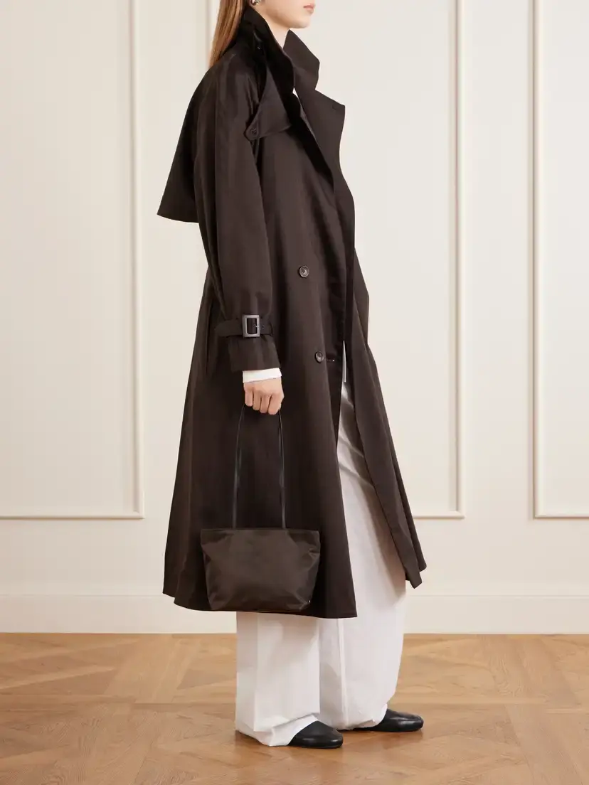 Valesque Spaghetti Leather-trimmed Satin Shoulder Bag | Thumbnail 3 Valesque Spaghetti Leather-trimmed Satin Shoulder Bag | Thumbnail 3