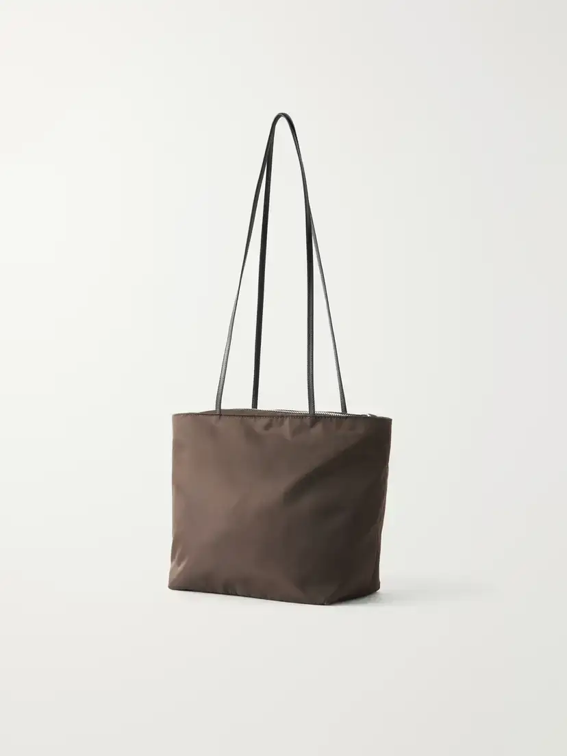 Valesque Spaghetti Leather-trimmed Satin Shoulder Bag | Thumbnail 4 Valesque Spaghetti Leather-trimmed Satin Shoulder Bag | Thumbnail 4