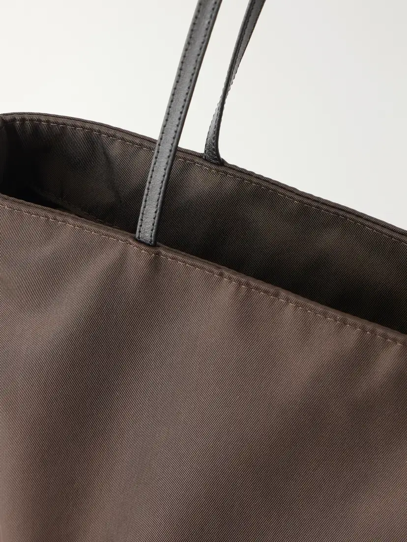 Valesque Spaghetti Leather-trimmed Satin Shoulder Bag | Thumbnail 5 Valesque Spaghetti Leather-trimmed Satin Shoulder Bag | Thumbnail 5