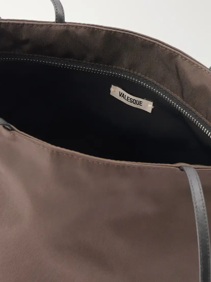 Valesque Spaghetti Leather-trimmed Satin Shoulder Bag | Thumbnail 6 Valesque Spaghetti Leather-trimmed Satin Shoulder Bag | Thumbnail 6