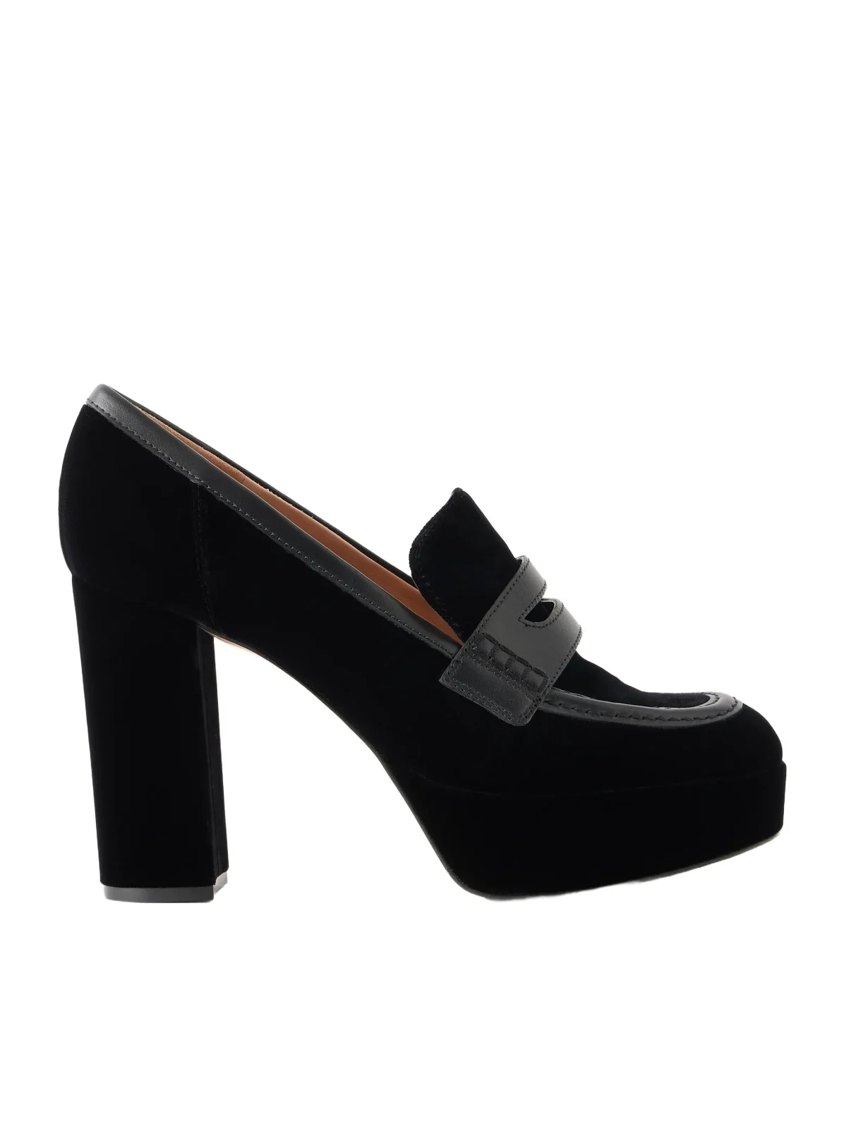 Hadden 110 Leather-trimmed Velvet Pumps