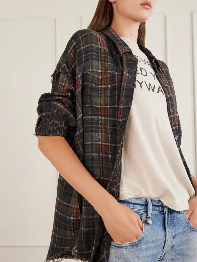 R13 Checked Cotton Reversible Shirt | Thumbnail 5 R13 Checked Cotton Reversible Shirt | Thumbnail 5