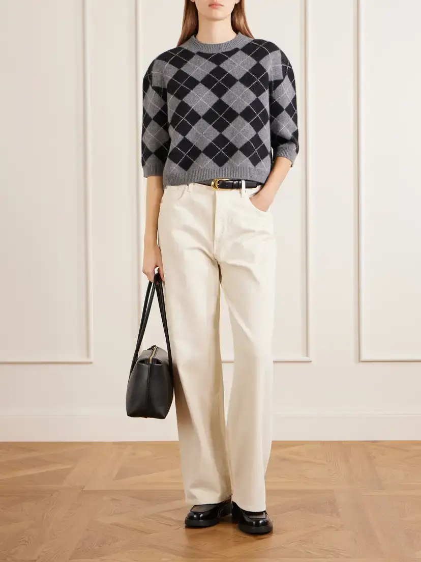 Arch4 Karlie Checked Cashmere Sweater | Thumbnail 2 Arch4 Karlie Checked Cashmere Sweater | Thumbnail 2
