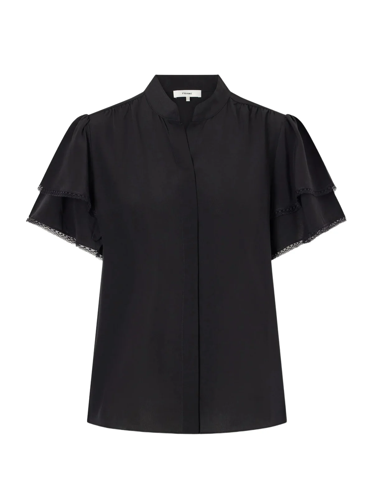 Arcadia Lace-trimmed Silk Blouse Arcadia Lace-trimmed Silk Blouse