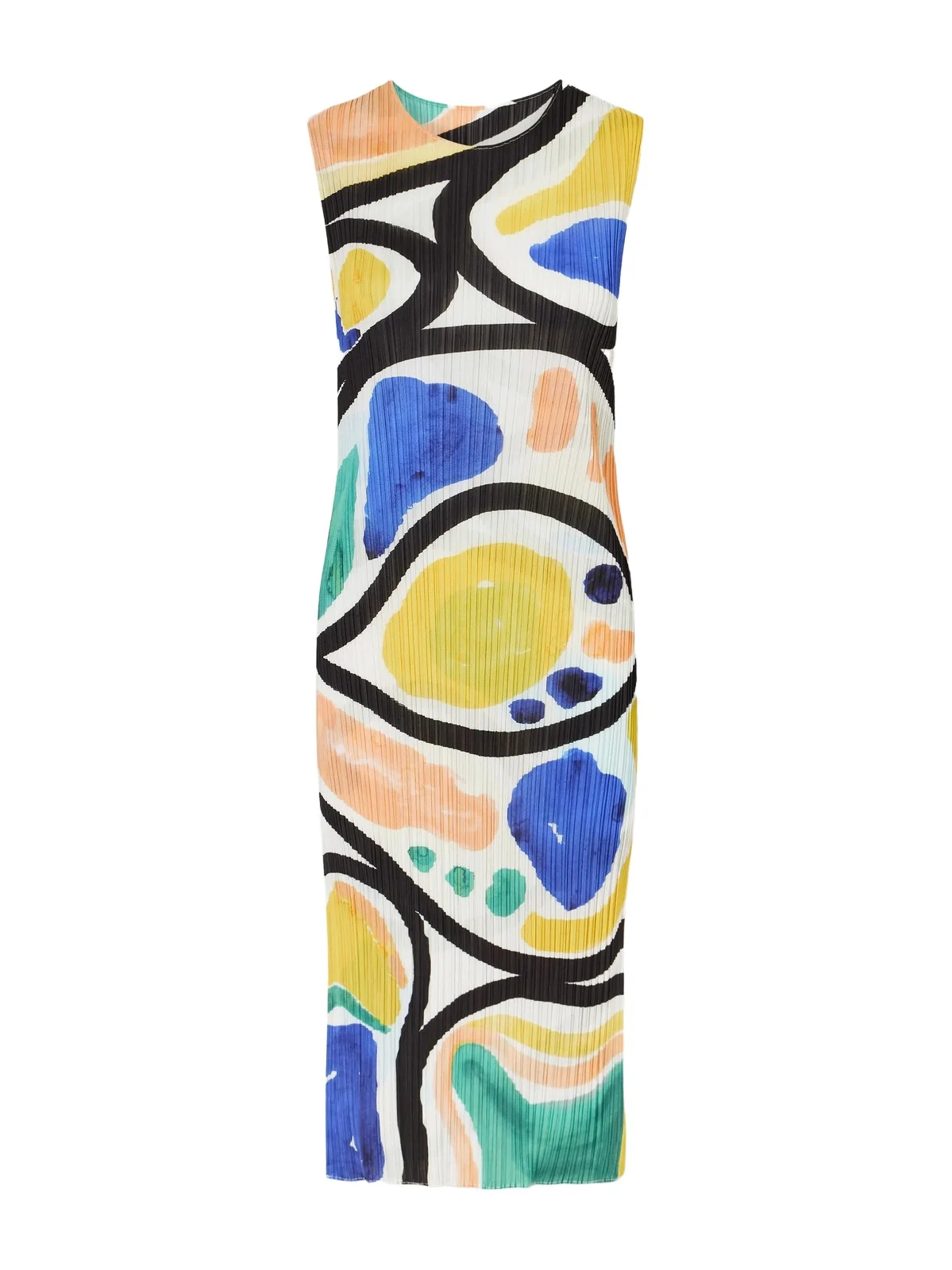 Roll Printed Plissé Midi Dress Roll Printed Plissé Midi Dress