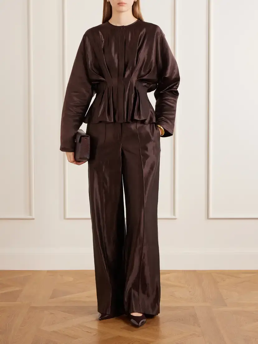 Joseph Eris Gathered Linen And Silk-blend Blouse | Thumbnail 2 Joseph Eris Gathered Linen And Silk-blend Blouse | Thumbnail 2
