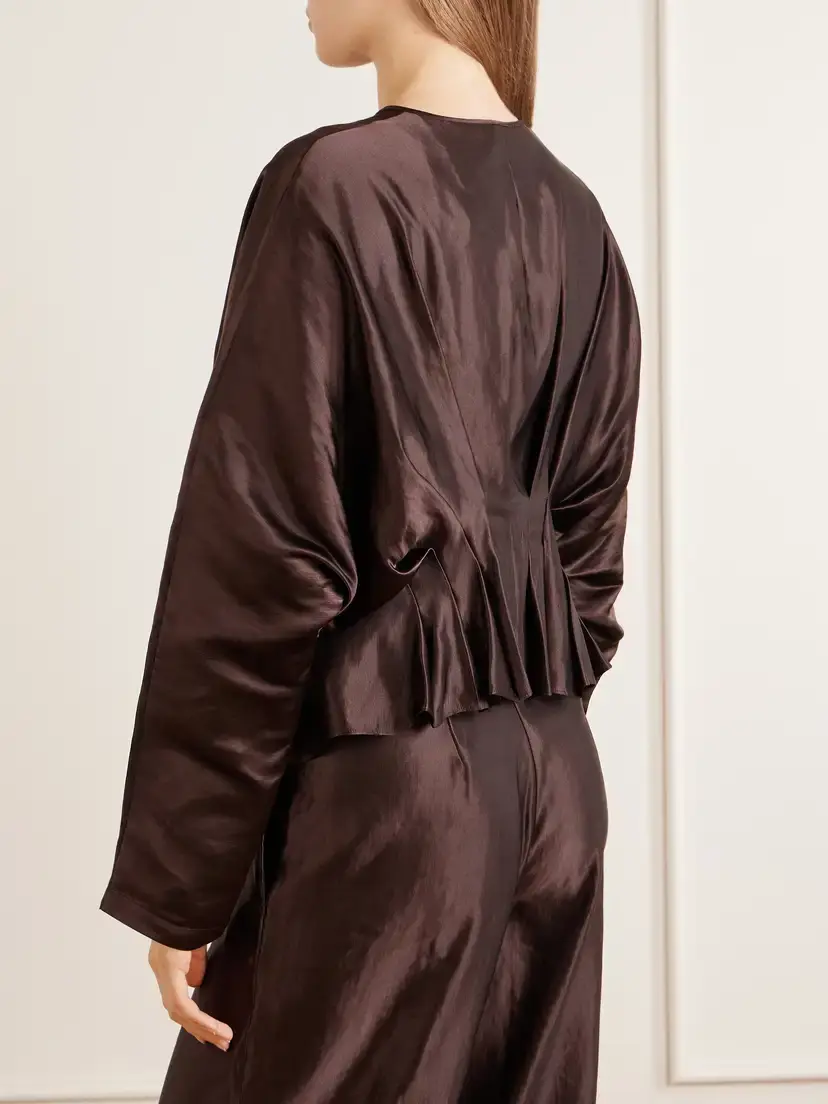 Joseph Eris Gathered Linen And Silk-blend Blouse | Thumbnail 3 Joseph Eris Gathered Linen And Silk-blend Blouse | Thumbnail 3