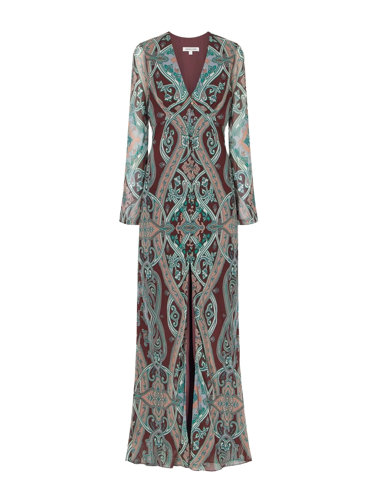 Daciana Printed Silk-georgette Maxi-dress