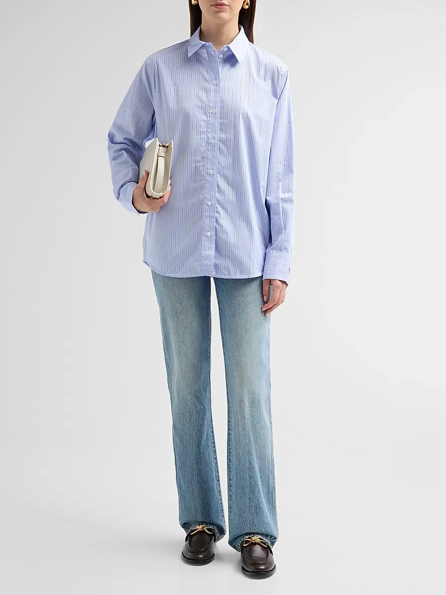 Anine Bing Women's Essie Striped Cotton Button-Front Shirt | Thumbnail 2 Anine Bing Women's Essie Striped Cotton Button-Front Shirt | Thumbnail 2