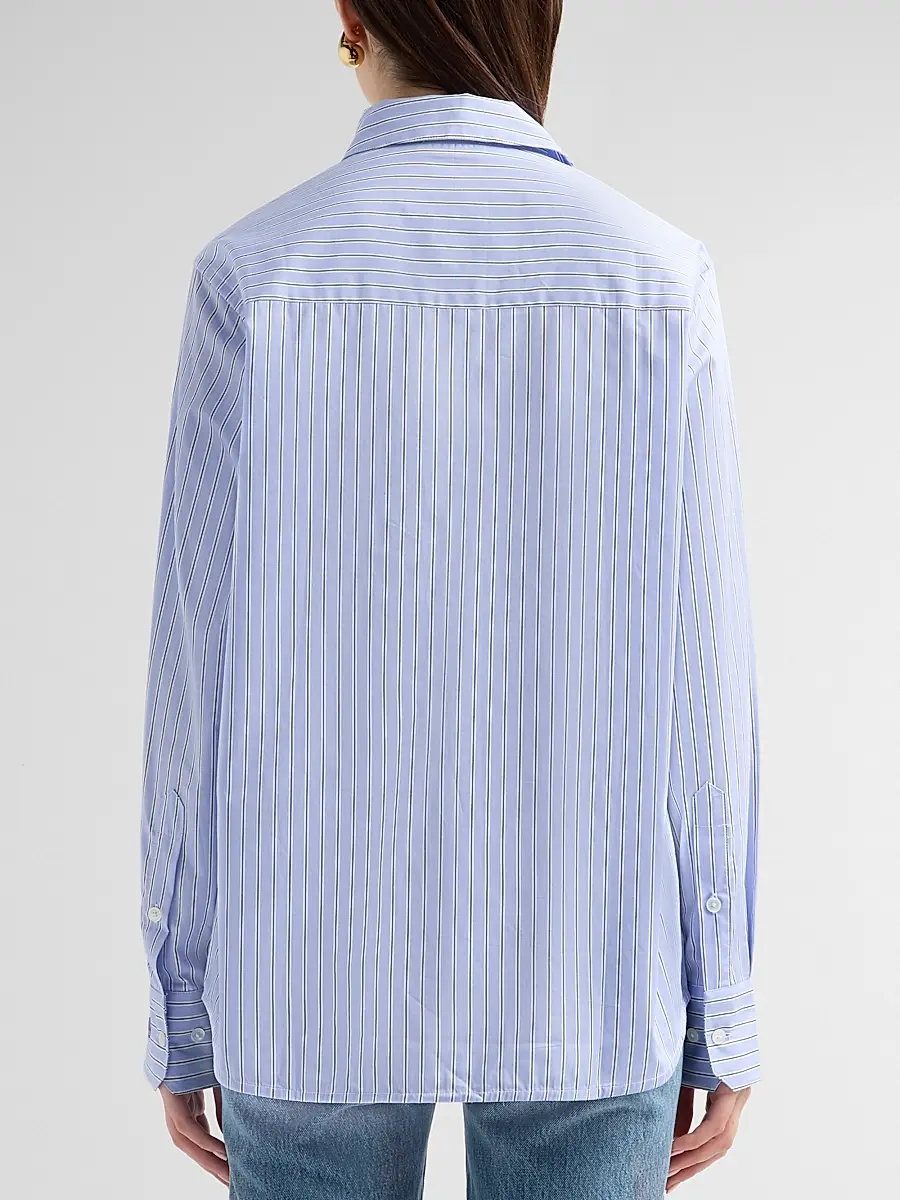 Anine Bing Women's Essie Striped Cotton Button-Front Shirt | Thumbnail 3 Anine Bing Women's Essie Striped Cotton Button-Front Shirt | Thumbnail 3