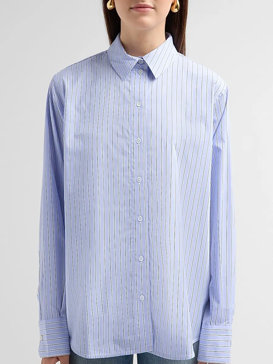 Anine Bing Women's Essie Striped Cotton Button-Front Shirt | Thumbnail 5 Anine Bing Women's Essie Striped Cotton Button-Front Shirt | Thumbnail 5