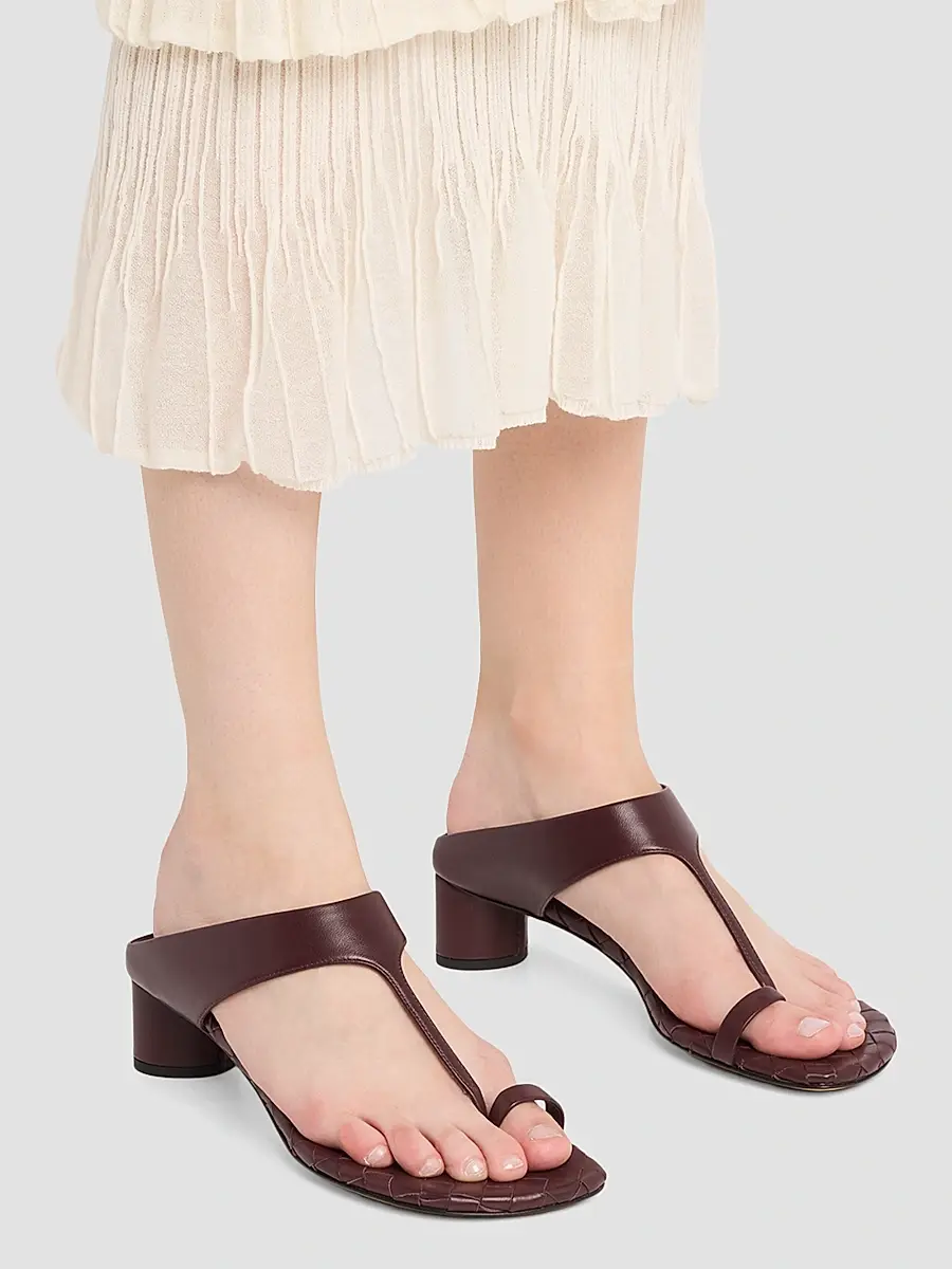 Bottega Veneta Women's Livia 40MM Leather Sandals | Thumbnail 6