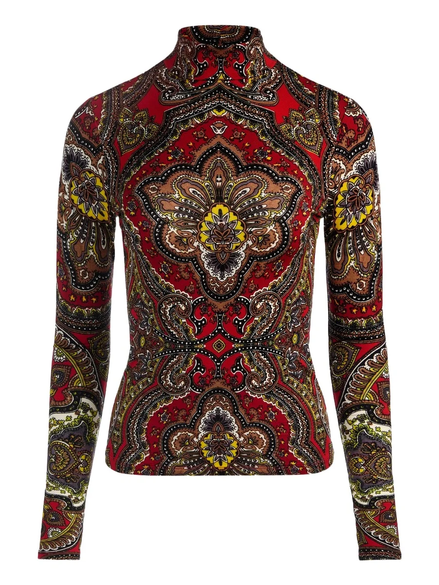 Women's Delaina Floral Turtleneck Top Women's Delaina Floral Turtleneck Top