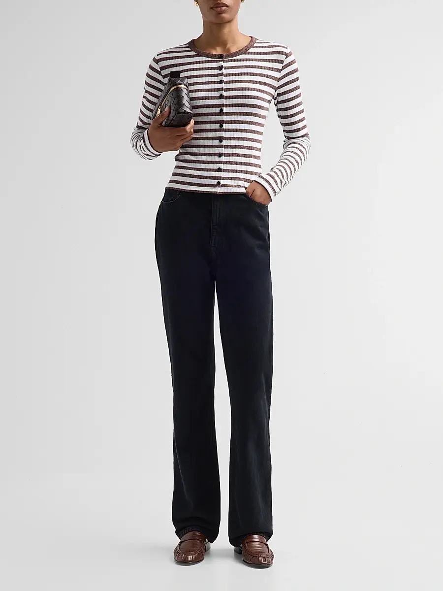 rag & bone Women's The Wide Striped Rib-Knit Cardigan | Thumbnail 2 rag & bone Women's The Wide Striped Rib-Knit Cardigan | Thumbnail 2