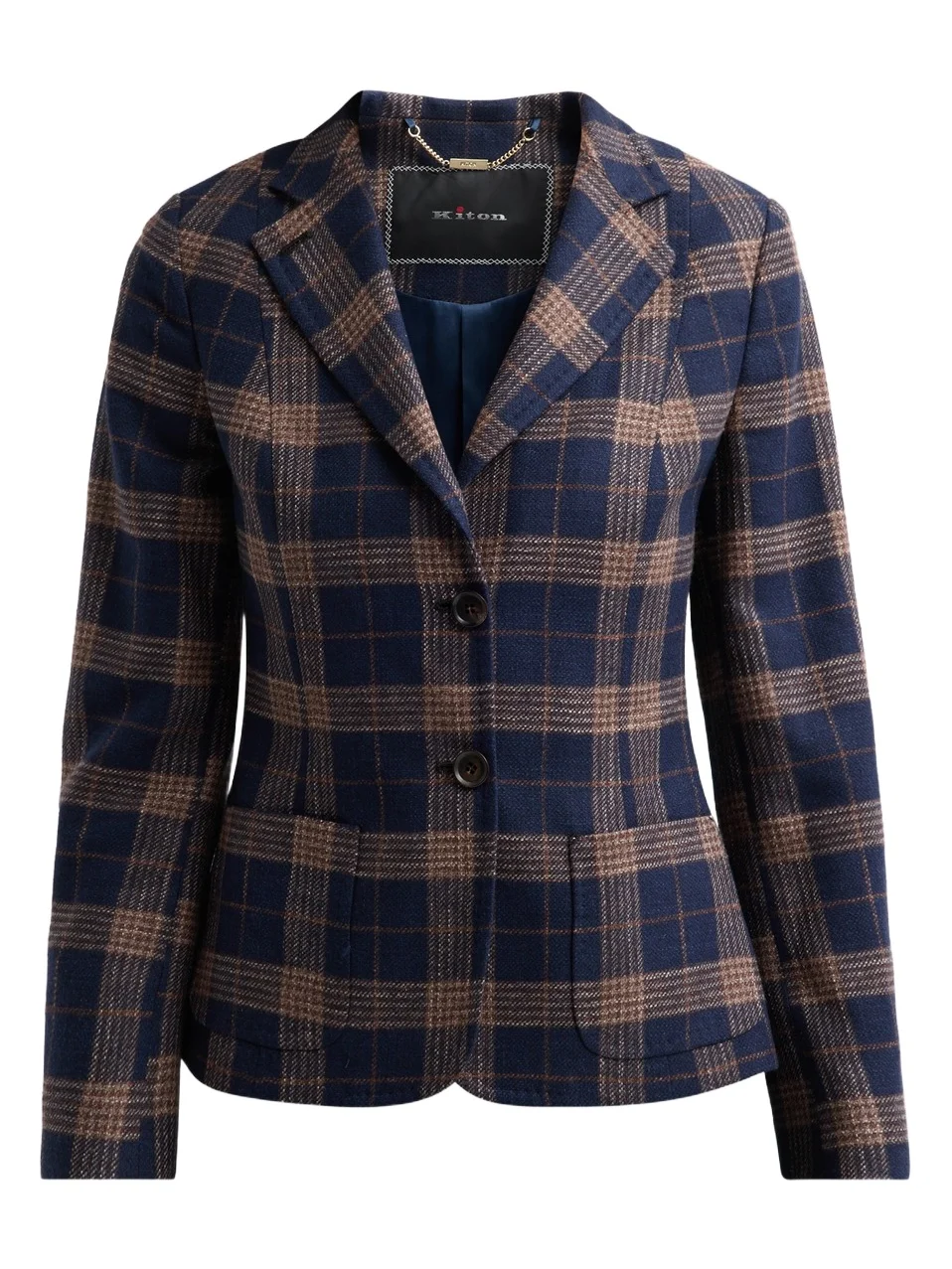 Kiton Women's Plaid Wool-Cotton Blazer