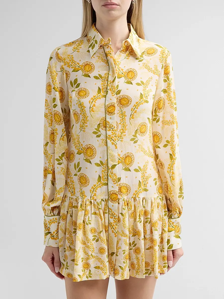 VERANDAH Women's Bejewelled Frill Mini Shirtdress | Thumbnail 5