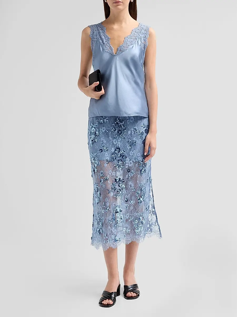 Cami NYC Women's Aylin Sequined Lace Midi-Skirt | Thumbnail 2 Cami NYC Women's Aylin Sequined Lace Midi-Skirt | Thumbnail 2