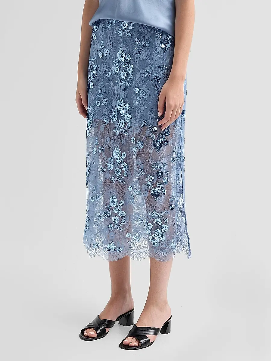 Cami NYC Women's Aylin Sequined Lace Midi-Skirt | Thumbnail 4 Cami NYC Women's Aylin Sequined Lace Midi-Skirt | Thumbnail 4