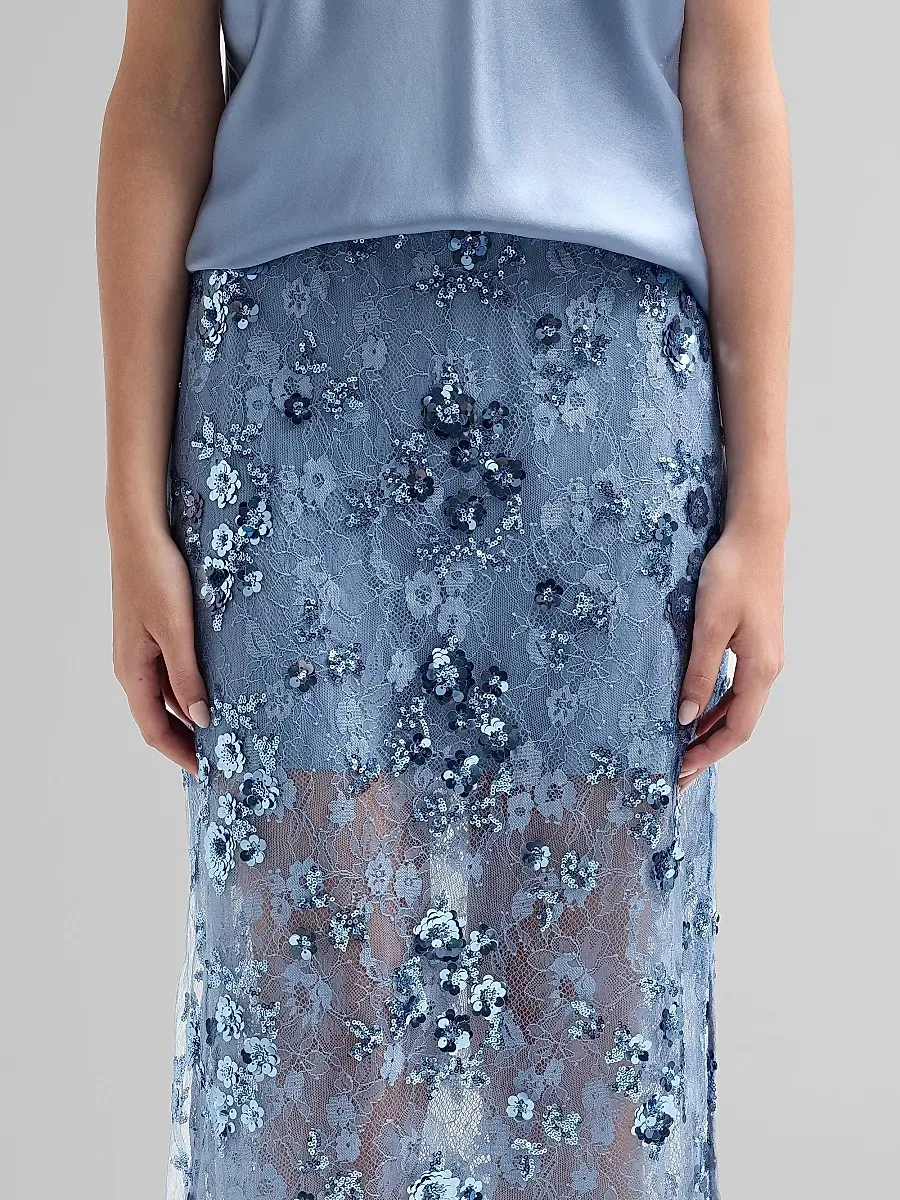 Cami NYC Women's Aylin Sequined Lace Midi-Skirt | Thumbnail 5 Cami NYC Women's Aylin Sequined Lace Midi-Skirt | Thumbnail 5