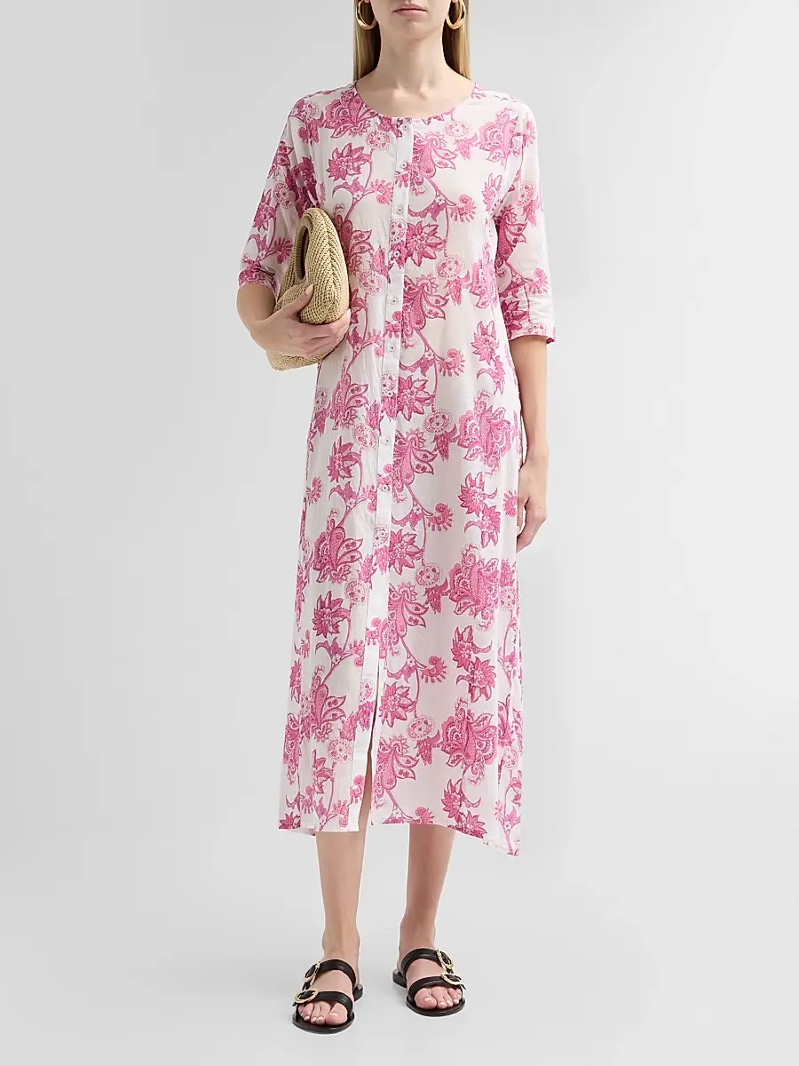 Ro's Garden Women's Blair Floral Cotton Long Kurta Dress | Thumbnail 2
