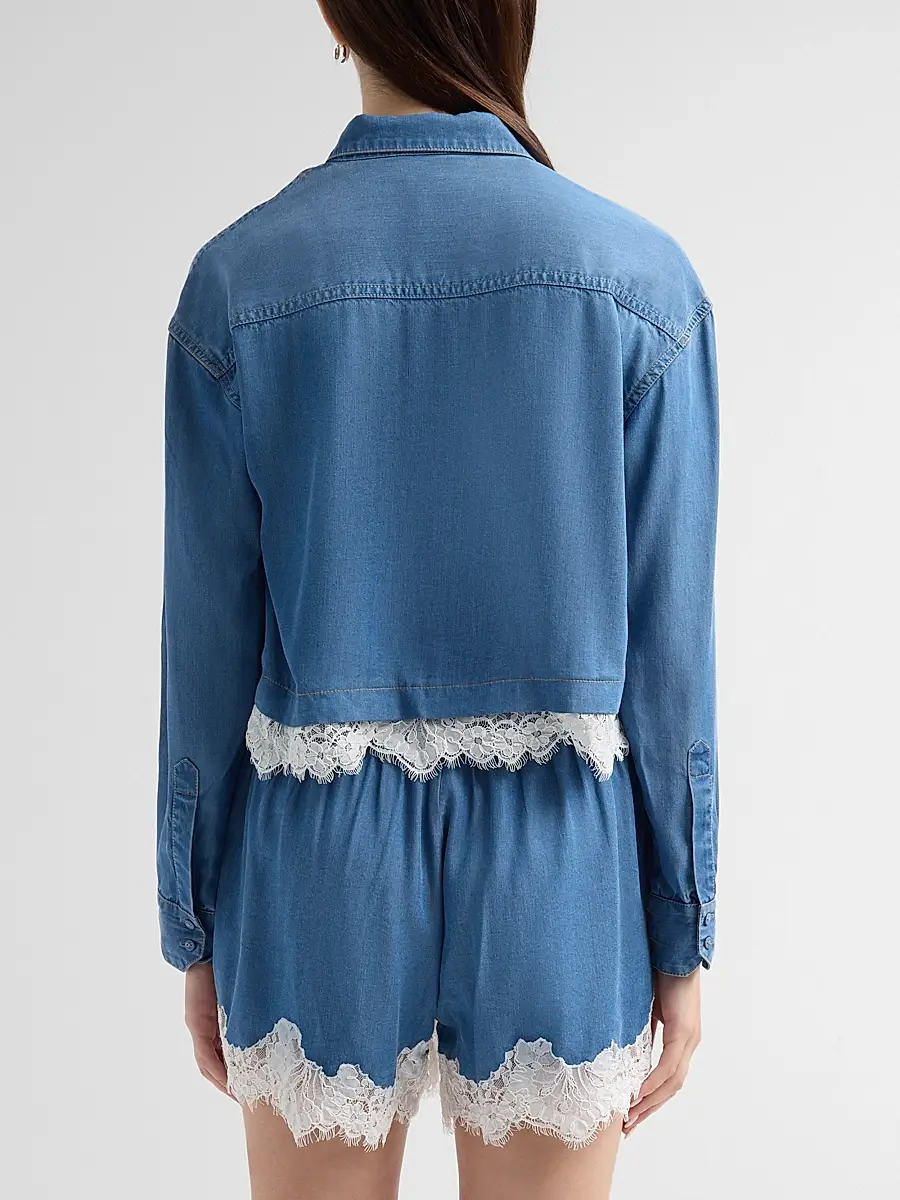 Cami NYC Women's Garance Cropped Shirt | Thumbnail 3 Cami NYC Women's Garance Cropped Shirt | Thumbnail 3