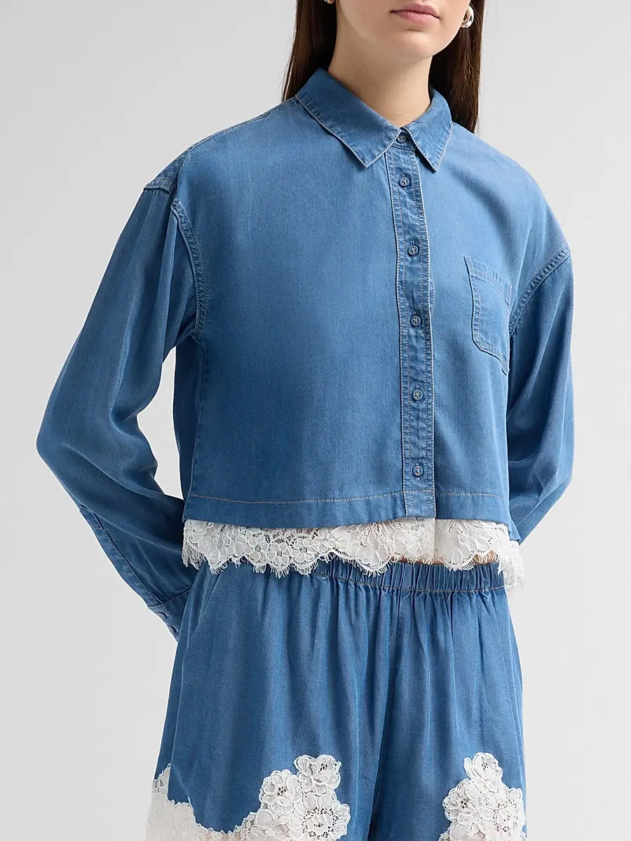 Cami NYC Women's Garance Cropped Shirt | Thumbnail 4 Cami NYC Women's Garance Cropped Shirt | Thumbnail 4
