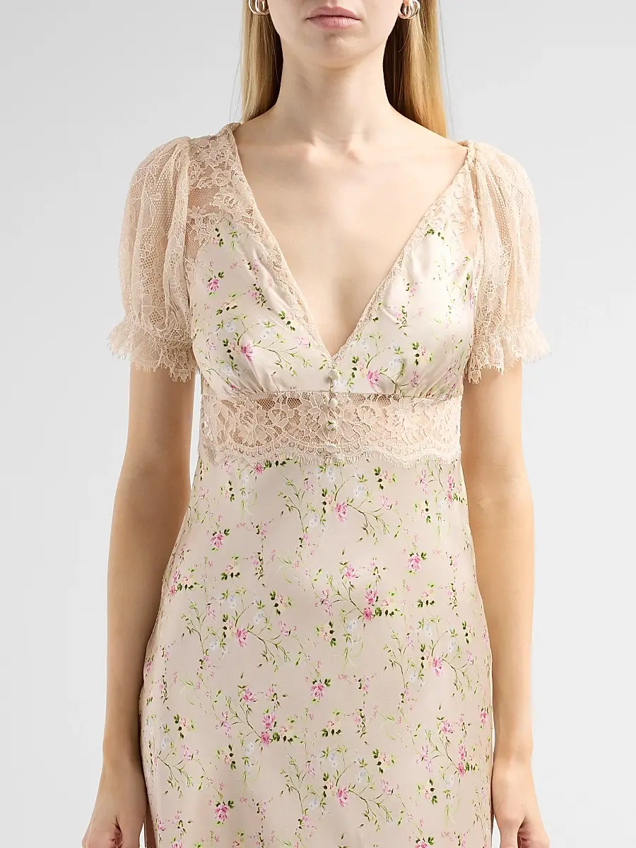 Cami NYC Women's Dinah Floral Silk Midi Dress | Thumbnail 5