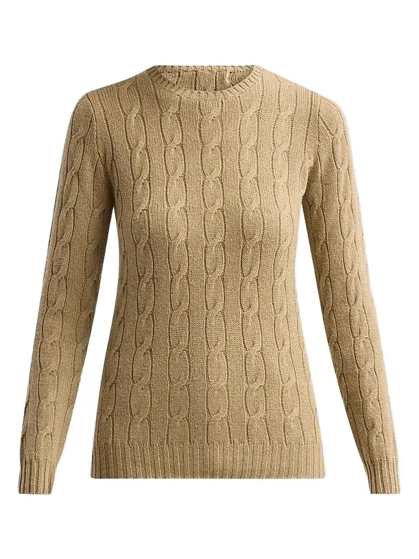 Women's Cable-Knit Cashmere Crewneck Sweater