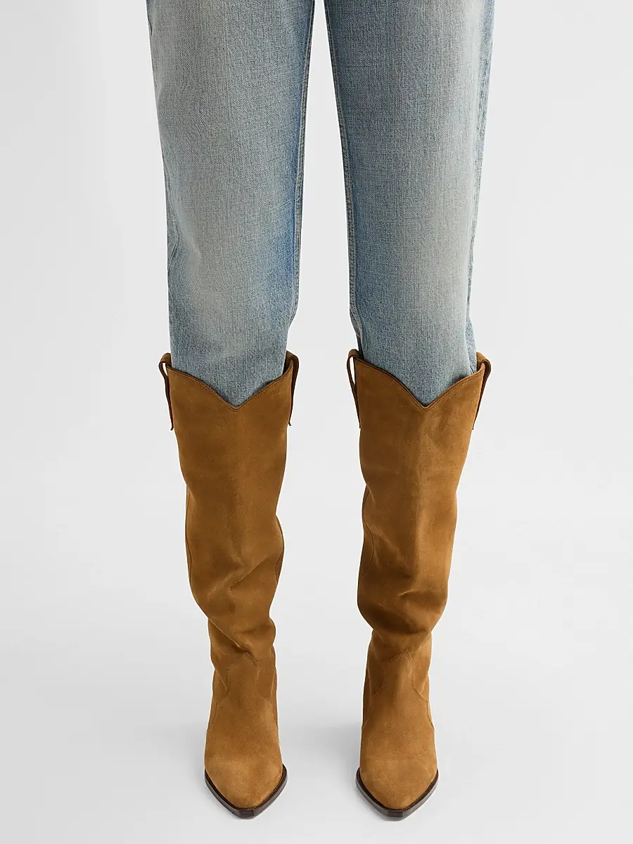 Isabel Marant Women's Denvee 40MM Suede Tall Western Boots | Thumbnail 2