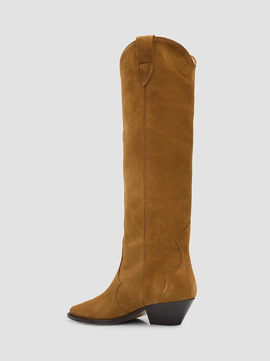 Isabel Marant Women's Denvee 40MM Suede Tall Western Boots | Thumbnail 4