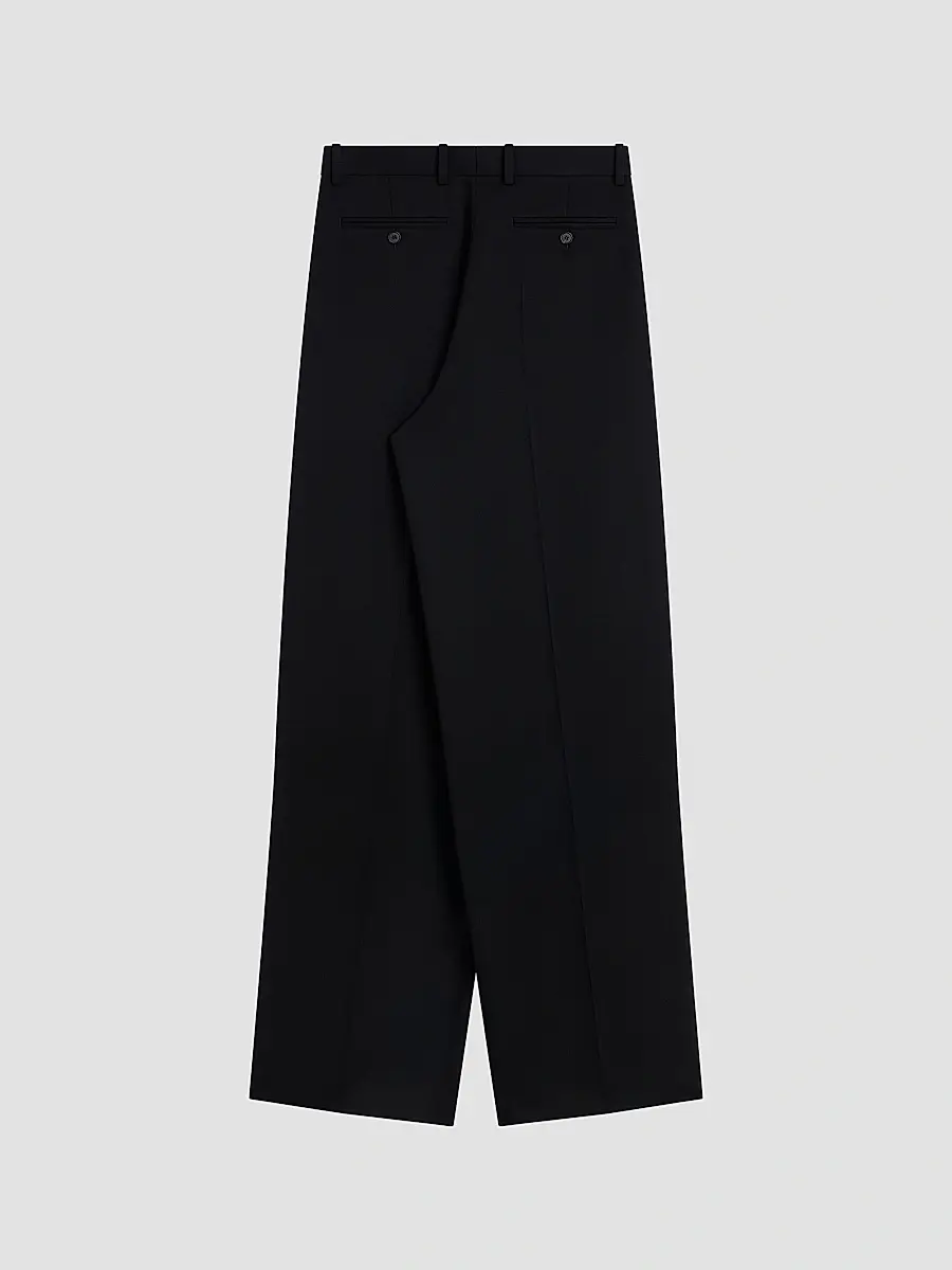 Givenchy Women's Double Pleat Pants in Wool - Black | Thumbnail 2