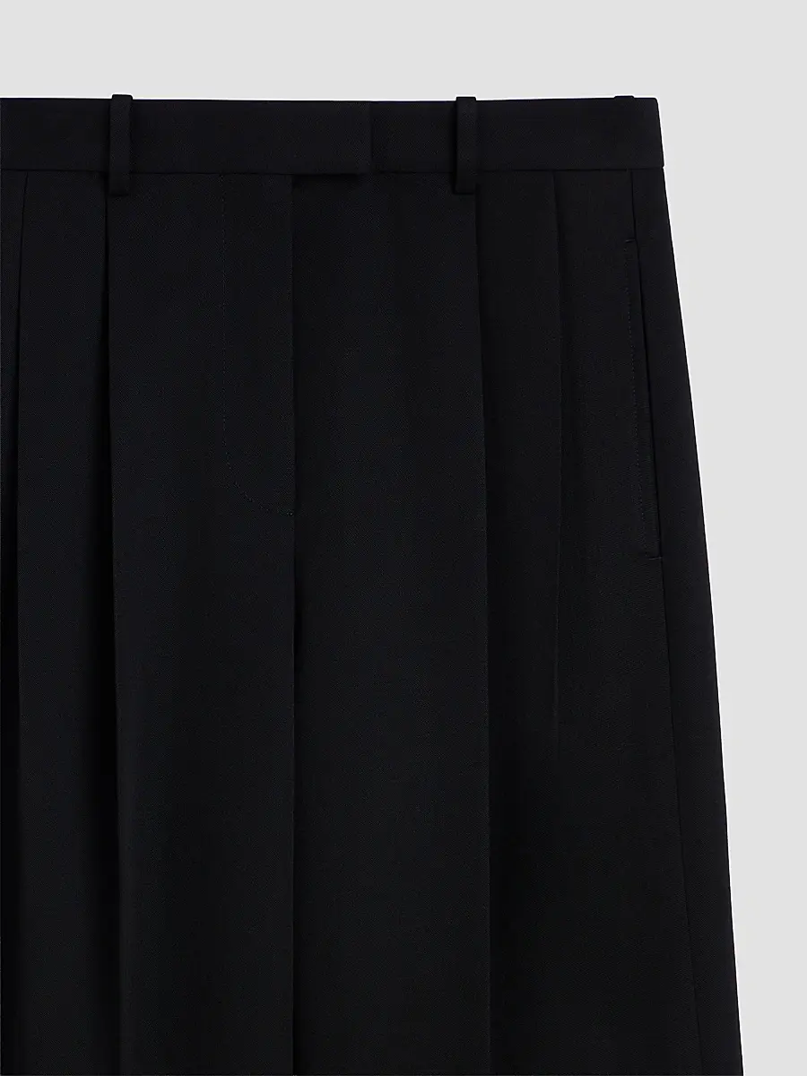 Givenchy Women's Double Pleat Pants in Wool - Black | Thumbnail 3