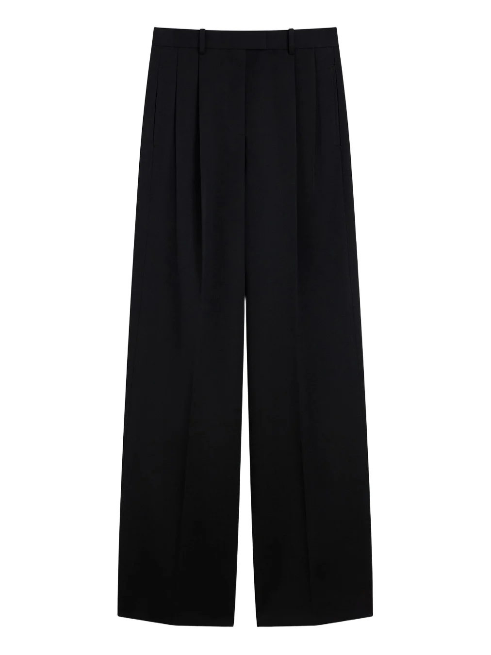 Givenchy Women's Double Pleat Pants in Wool - Black