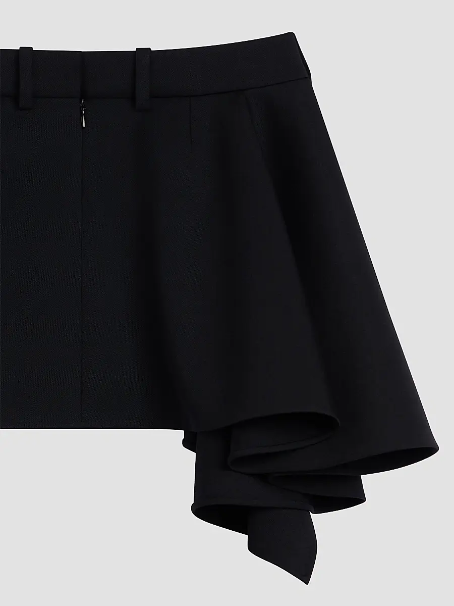 Givenchy Women's Slashed Mini Skirt in Wool - Black | Thumbnail 4 Givenchy Women's Slashed Mini Skirt in Wool - Black | Thumbnail 4