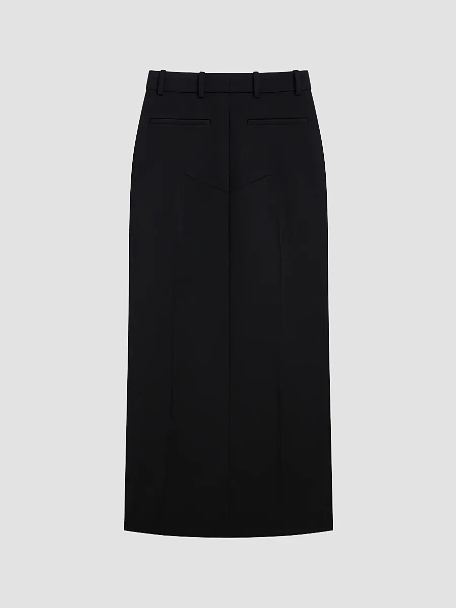 Givenchy Women's Slashed Midi Skirt in Wool - Black | Thumbnail 2