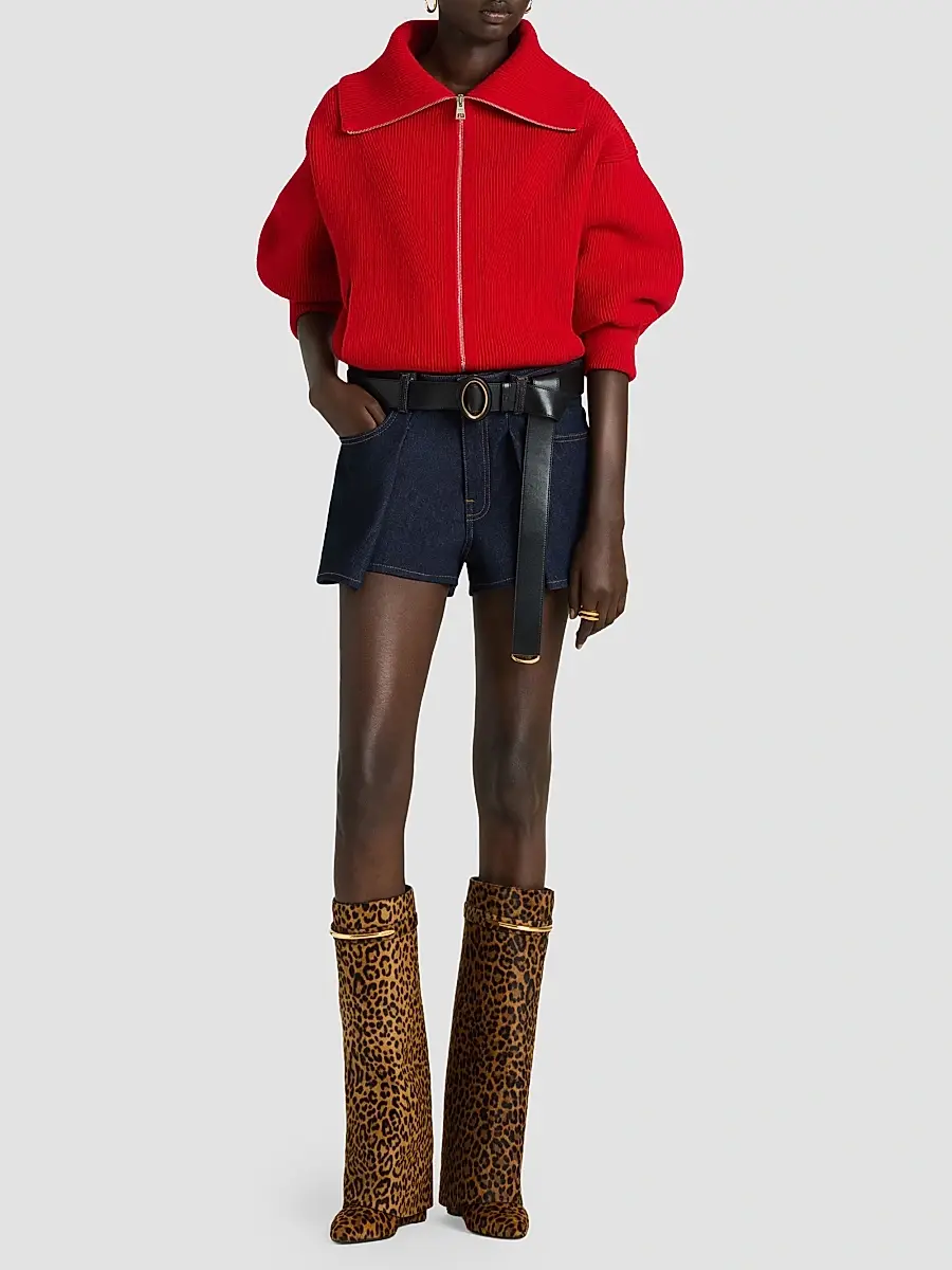 Givenchy Women's Pinch Shorts in Raw Denim - Dark Blue | Thumbnail 2