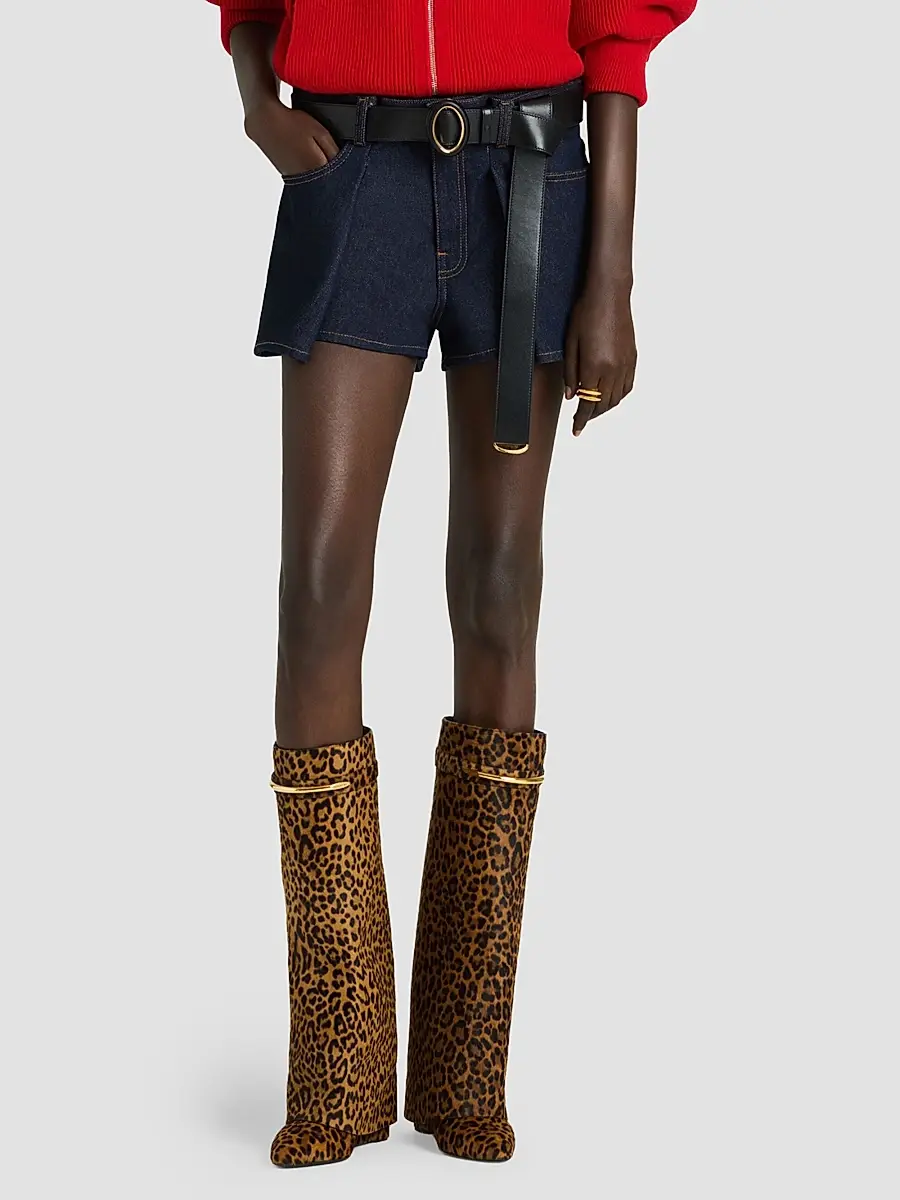 Givenchy Women's Pinch Shorts in Raw Denim - Dark Blue | Thumbnail 6