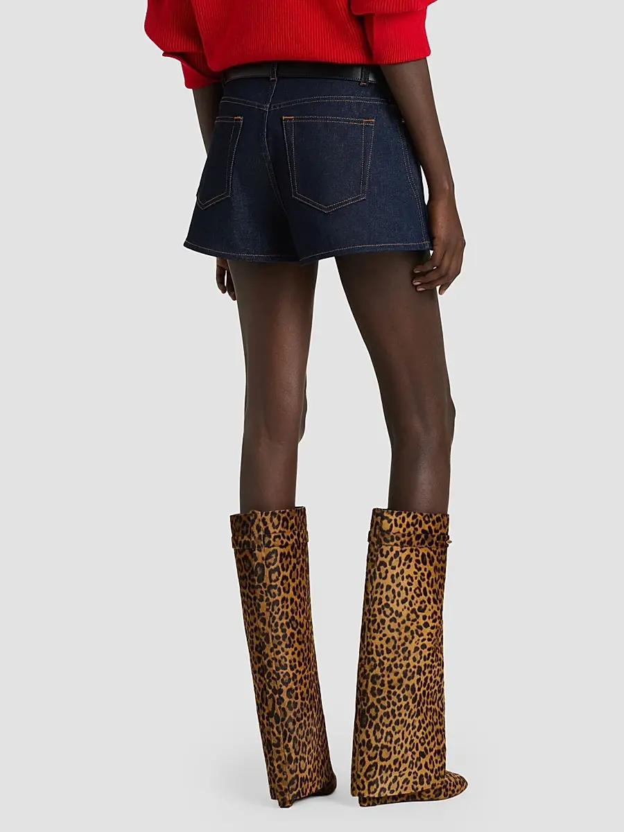 Givenchy Women's Pinch Shorts in Raw Denim - Dark Blue | Thumbnail 8